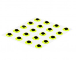 3D Epoxy Eyes, Fluo Yellow, 2.6 mm